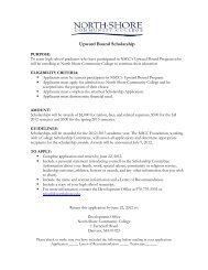 Upward Bound Scholarship - North Shore Community College