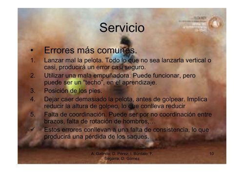Tema 7. Técnica del servicio y remate 2013 - Miguel Crespo