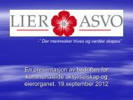 Lier ASVO AS - om selskapet - Lier kommune