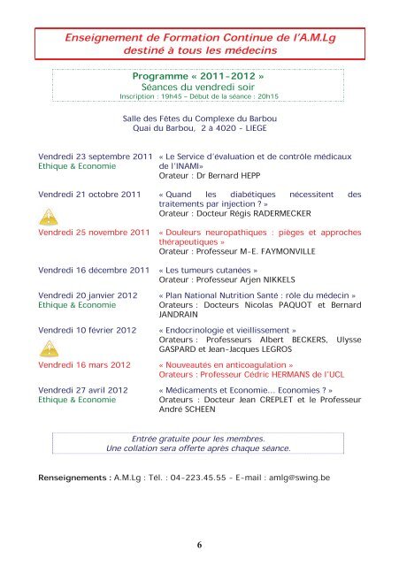 Bulletin d'Avril 2011 - AMLG