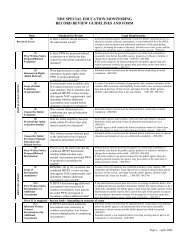 nde special education monitoring record review guidelines and form