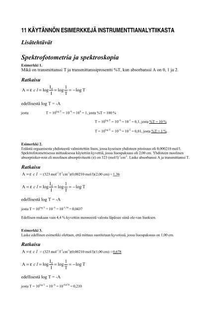 Spektrofotometria ja spektroskopia