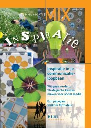 inspiratie in je communicatie- loopbaan - Van der Hilst Communicatie
