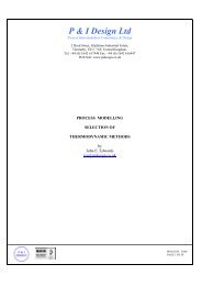 Selection of Thermodynamic Methods - Chemstations, Inc