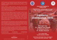 pacientul coronarian critic - Societatea Romana de Cardiologie