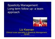 Spasticity Management: Long term follow up- a team ... - acpin