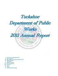 Tuckahoe Department of Public Works 2011 Annual Report