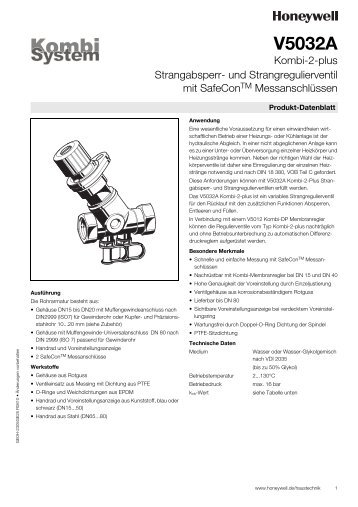 Produktinformation (Deutsch) - Produktkatalog Haustechnik