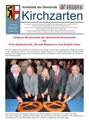 Amtsblatt der Gemeinde - Gemeinde Kirchzarten