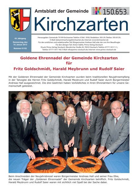 Amtsblatt der Gemeinde - Gemeinde Kirchzarten