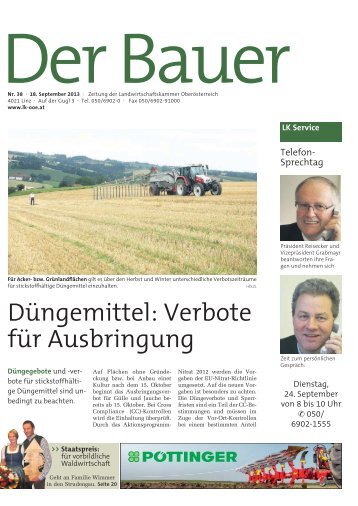 Der Bauer . 18. September 2013 - Landwirtschaftskammer Österreich