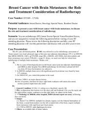 the Role and Treatment Consideration of Radiotherapy