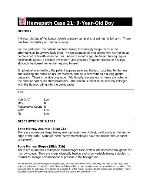 Hemepath Case 21: 9-Year-Old Boy