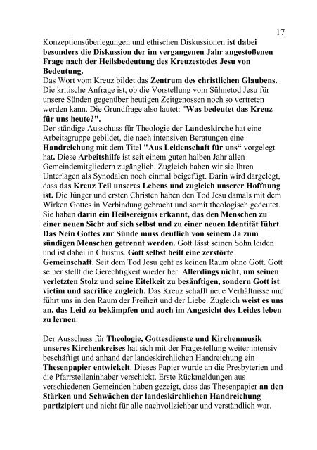 Die Kreissynode - Ev. Kirchenkreis an der Agger