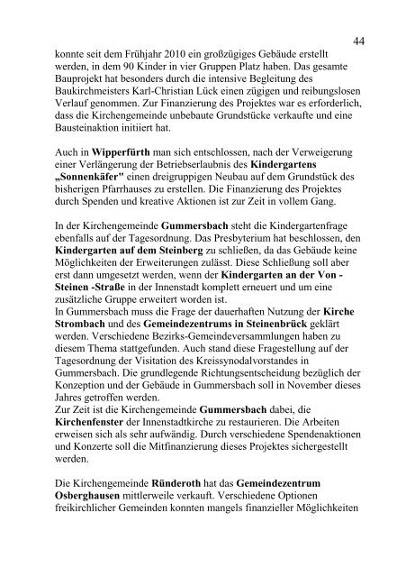 Die Kreissynode - Ev. Kirchenkreis an der Agger