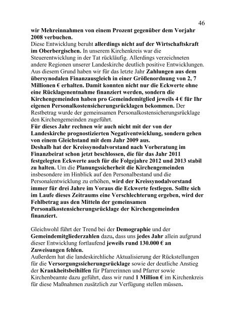 Die Kreissynode - Ev. Kirchenkreis an der Agger