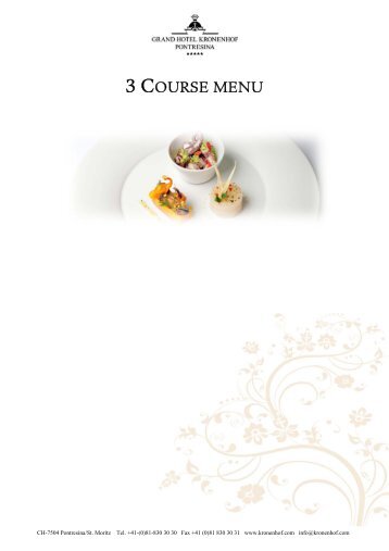 Download banquet portfolio (PDF 1.4 MB) - Grand Hotel Kronenhof