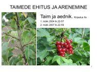 TAIMEDE EHITUS JA ARENEMINE Taim ja aednik. Kirjastus Ilo