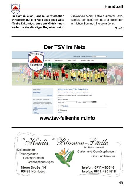 Danke! - beim TSV-Falkenheim