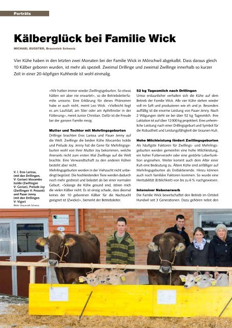 CHbraunvieh 03-2013 [8.52 MB] - Schweizer Braunviehzuchtverband