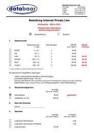 Bestellung - Stadtantenne AG Baar