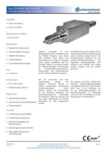 Datenblatt - Dunkermotoren