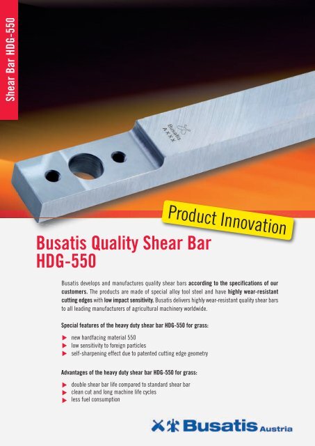 Busatis Quality Shear Bar HDG-550