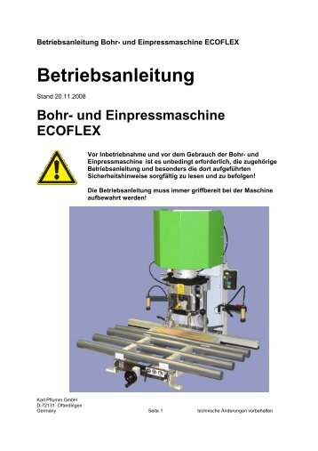 und Einpressmaschine ECOFLEX - Grass