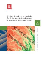 Forslag til endring av modeller for Ã¥ fastsette kostnadsnormer