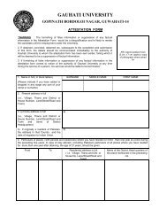 Attestation Form - Gauhati University