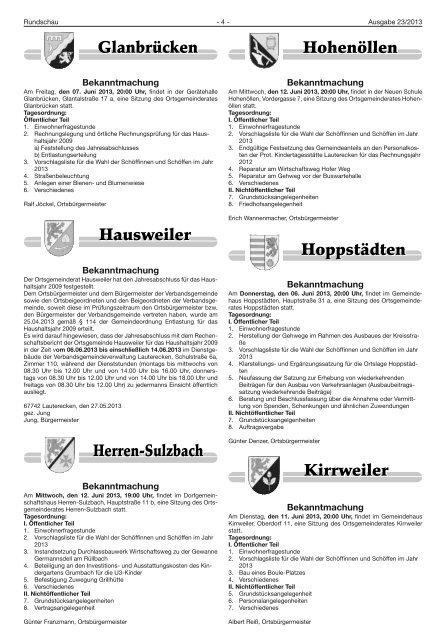 Amtsblatt KW 23 - Verbandsgemeinde Lauterecken