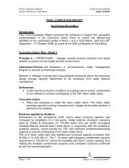 Corrective Action Completion Report - International Cyanide ...