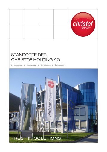 STANDORTE DER CHRISTOF HOLDING AG ... - Christof Group