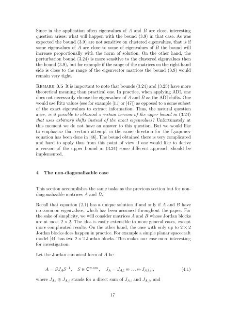 Low Rank ADI Solution of Sylvester Equation via Exact Shifts