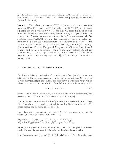 Low Rank ADI Solution of Sylvester Equation via Exact Shifts