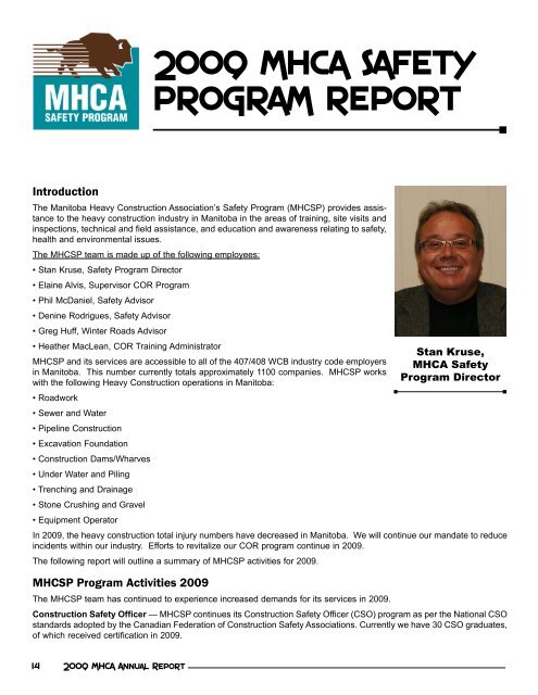 2009 Annual Report - Manitoba Heavy Construction Association