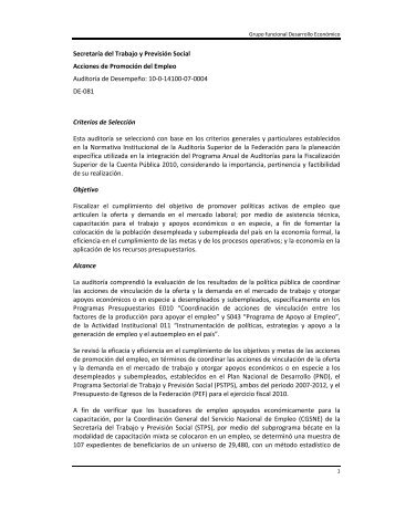 10-0-14100-07-0004 - Auditoría Superior de la Federación