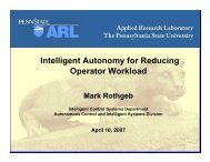 Intelligent Autonomy for Reducing Operator Workload