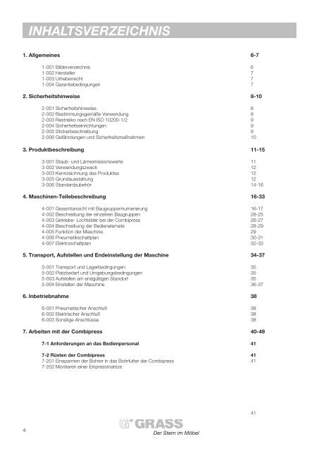 7. arbeiten mit der combipress - Grass