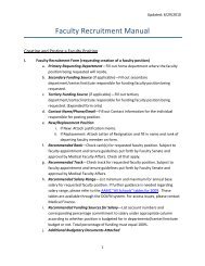 Faculty Recruitment Manual - Faculty Affairs - University of Miami