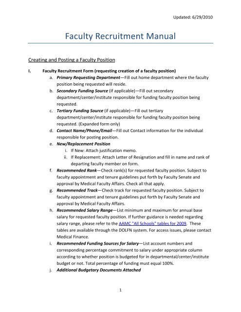 Faculty Recruitment Manual - Faculty Affairs - University of Miami