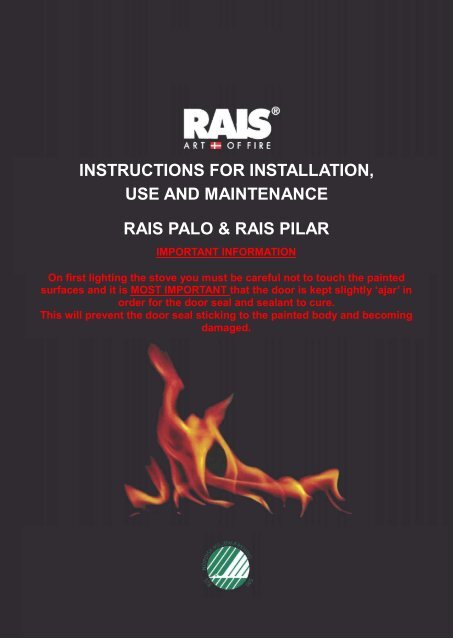 instructions for installation, use and maintenance rais ... - Robeys Ltd