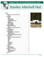 Stanley Mitchell Hut - The Alpine Club of Canada