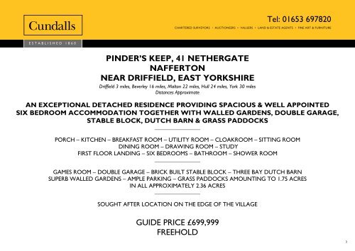 pinder's keep, 41 nethergate nafferton near driffield, east ... - Cundalls