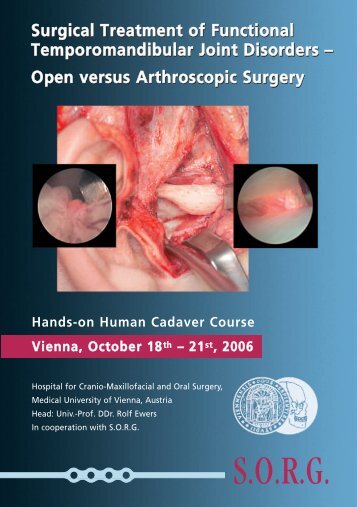 S.O.R.G. Course incl. Cadaver Hands-On Workshop: Surgical