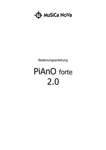 PiAnO forte 2.0 - MuSiCa NoVa