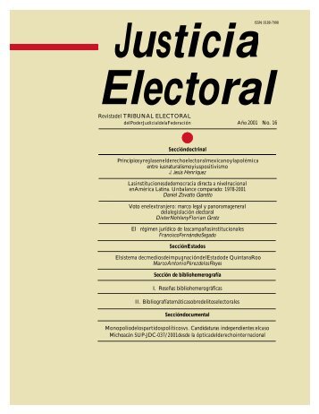Revistadel TRIBUNAL ELECTORAL - Instituto de Investigaciones ...