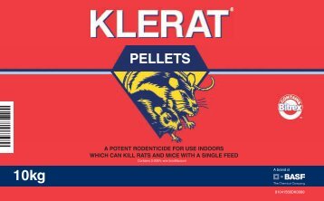 Klerat Pellets 10kg Label - Pest Control Management