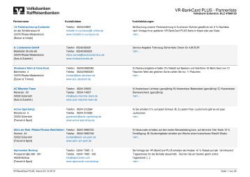 Partner dieser Bank (PDF) - VR-BankCard PLUS