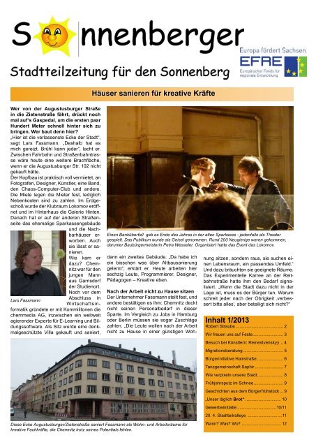 Ausgabe 1/13 auf der Seite 4/5 - Sonnenberg-Online